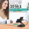 10 IN 1 USB C HUB with HDMI 4K + VGA + PD 100W + 3 x USB A 3.0 + RJ45 1000Mbps + 3.5mm AUX + SD + TF memory card reader slot multi port adapter docking station