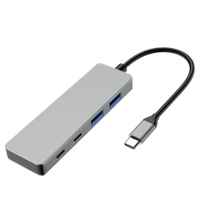 4 IN 1 USB C HUB type c plug to 2xUSB A 3.1+2xTypce C 3.1 10Gbps 4 port data transfer docking station for laptop