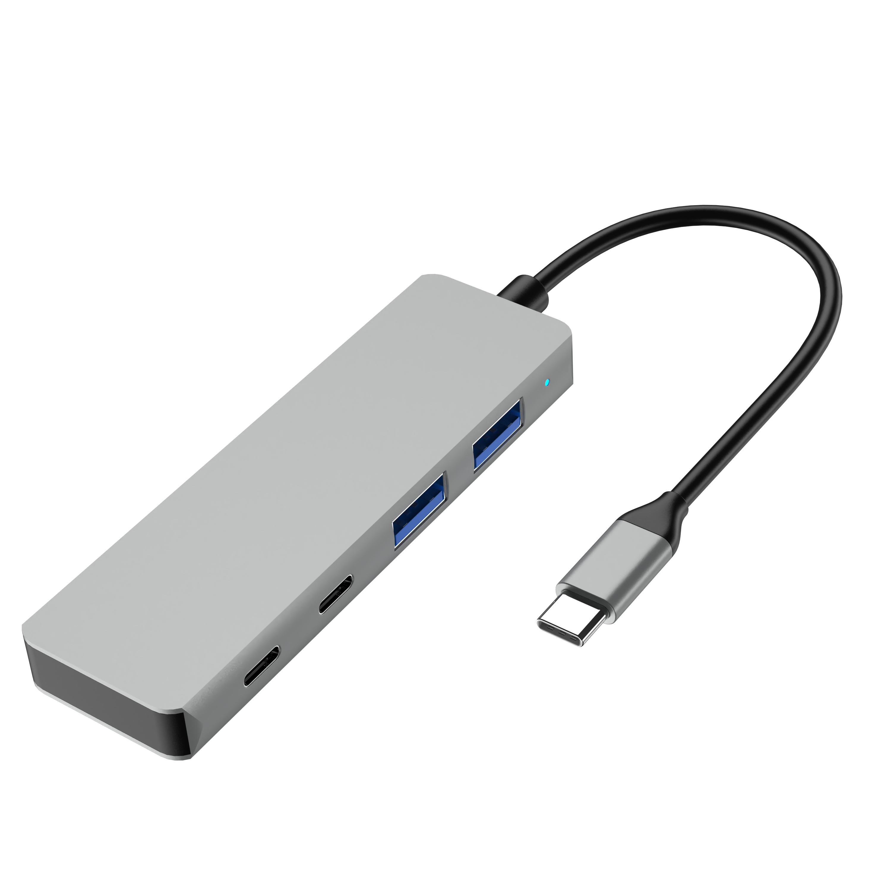 4 IN 1 USB C HUB type c plug to 2xUSB A 3.1+2xTypce C 3.1 10Gbps 4 port data transfer docking station for laptop