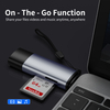 2 IN 1 type c+usb a plug Card reader SD TF read card 2.0 speed 