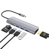 6 IN 1 USB C HUB with HDMI 4K30HZ + 3 x USB A 3.0 + SD + TF memory card reader slot multi port adapter docking station for laptop macbook