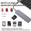 6 IN 1 USB C HUB with HDMI 4K30HZ + 3 x USB A 3.0 + SD + TF memory card reader slot multi port adapter docking station for laptop macbook