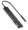 Sleek Aluminum Adapter: 100W Power Delivery, 4K@60Hz HDMI, SuperSpeed 10Gbps USB C/A, SD/Micro SD Card Reader - Works with All USB-C Devices