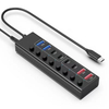 데스크탑 용 8 포트 USB 충전기 허브 100W | 6 개의 장치를 동시에 충전합니다
