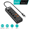 6 IN 1 USB 3.1 Type c 3.1 10Gbps HD 4K60HZ fast charging PD 100W multifunction usb c hub laptop splitter adapter docking station
