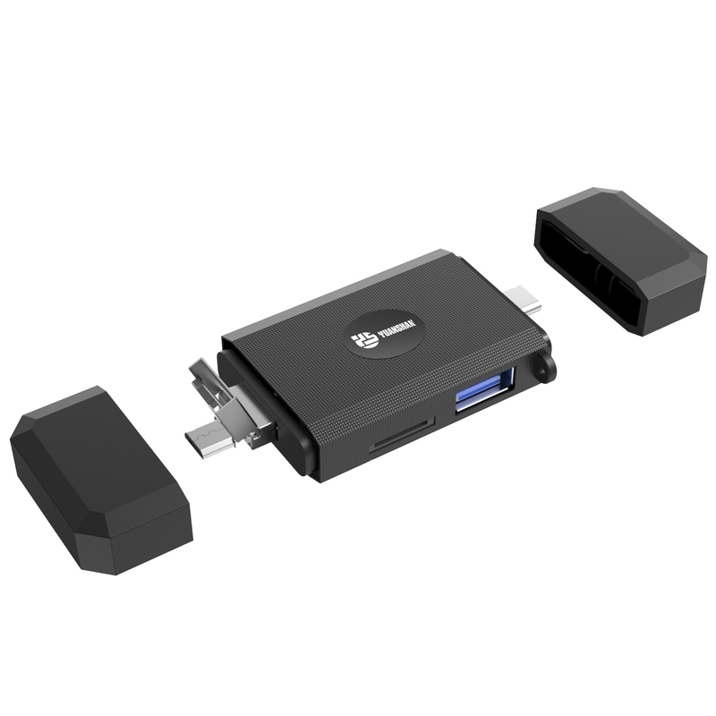3 IN 1 type c+usb a+Micro 3 plugs Card reader SD+TF 2.0 USB A 3.0 USB OTG