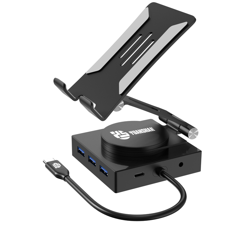 10 IN 1 USB C HUB with HDMI 4K + VGA + PD 100W + 3 x USB A 3.0 + RJ45 1000Mbps + 3.5mm AUX + SD + TF memory card reader slot multi port adapter docking station