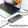 14-in-1 USB C Docking Station for MacBook & Laptop - 3 Display Adapter, 100W Charging, High-Speed Data Ports, SD/TF Reader