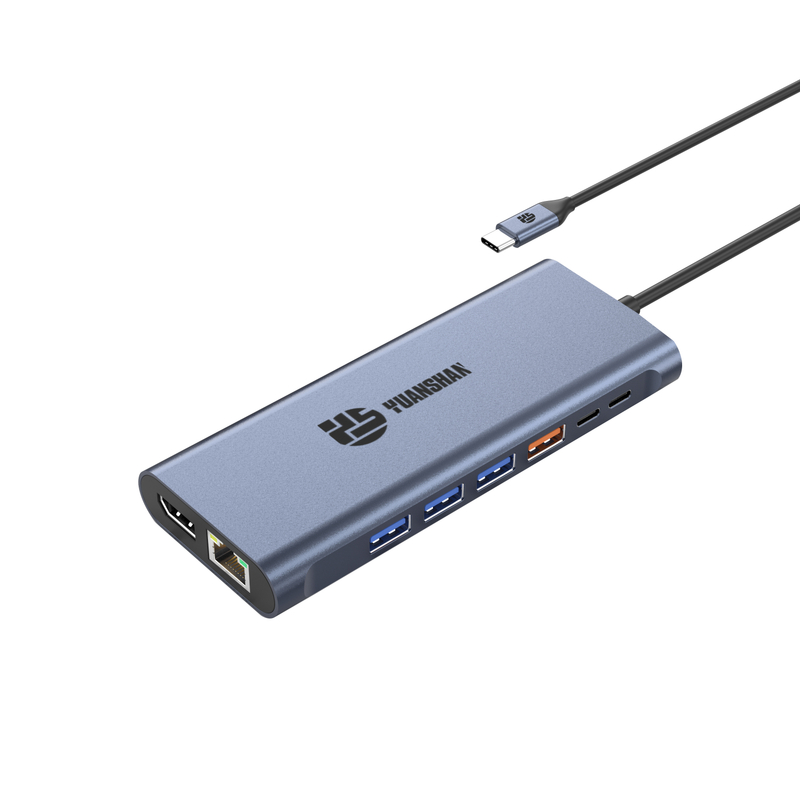 14 IN 1 Docking station 4K60HZ Dual HDMI DP RJ45 USB-A 3.1 3.0 2.0 USB-C 3.1 Charging+Data Transfer+Video Output+Reader Card+Network+Call Function USB C HUB docking station for laptop/Macbook