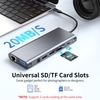 14-in-1 USB C Docking Station for MacBook & Laptop - 3 Display Adapter, 100W Charging, High-Speed Data Ports, SD/TF Reader