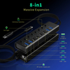 데스크탑 용 8 포트 USB 충전기 허브 100W | 6 개의 장치를 동시에 충전합니다