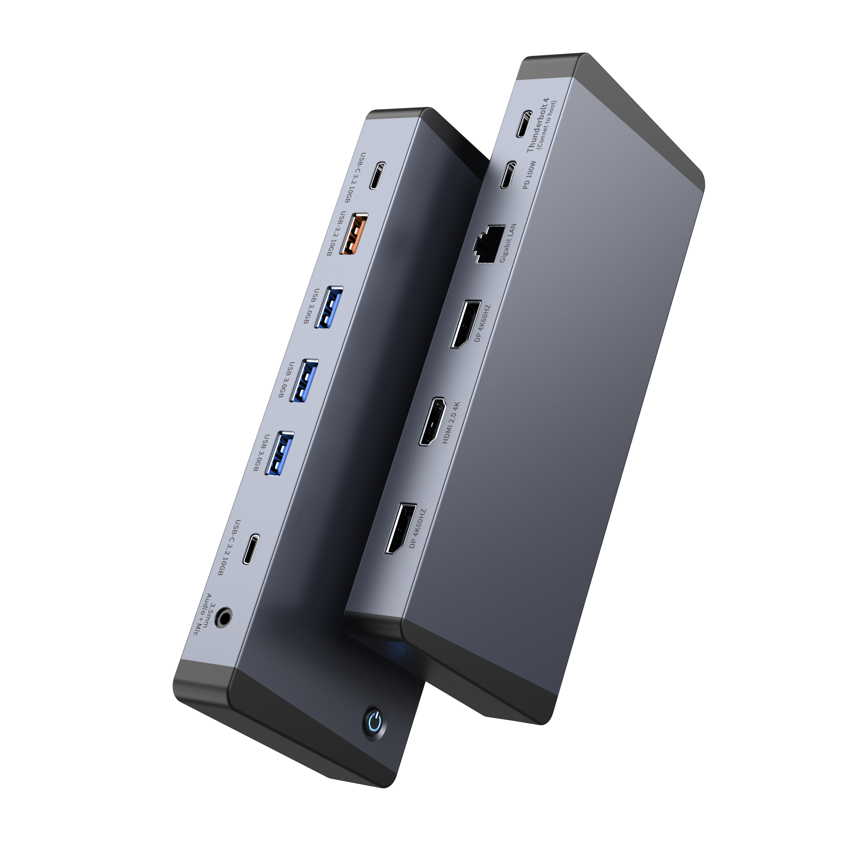 14-in-1 Thunderbolt 4 Docking Station powering three 4K@60Hz monitors simultaneously