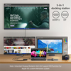 5-in-1 8K USB-C Hub Docking Station with Dual HDTV & DP, MST Multi Display, 100W PD Charging, USB 3.0 Adapter