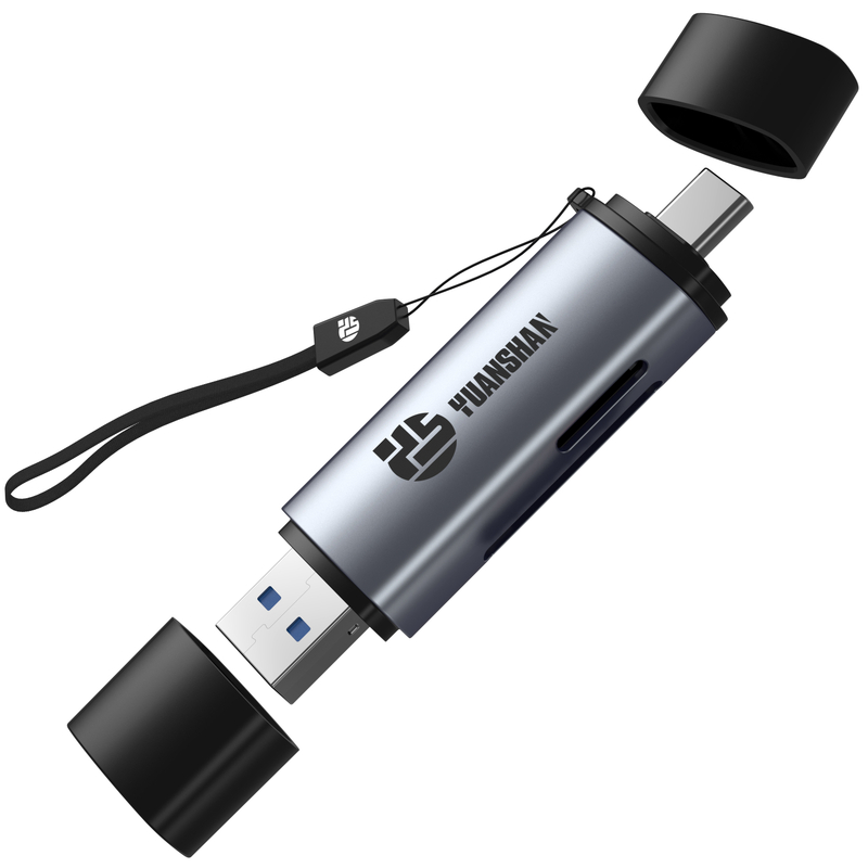 2 IN 1 type c+usb a plug Card reader SD TF read card 3.0 speed 5Gbps