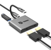 4 IN 1 USB C HUB Type C to dual HDMI 4K + PD 60W + Type c data docking station for laptop/Macbook