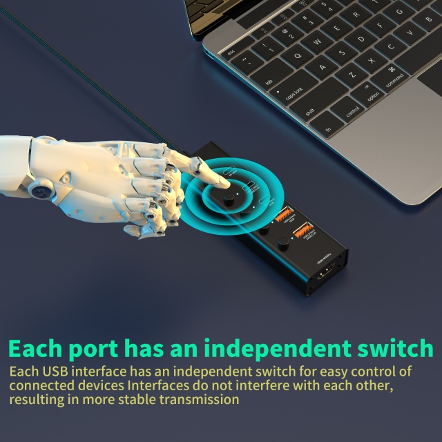 6 IN 1 USB 3.1 Type c 3.1 10Gbps HD 4K60HZ fast charging PD 100W multifunction usb c hub laptop splitter adapter docking station