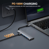 8 IN 1 USB C HUB with HDMI 4K30HZ + PD 100W + Type C Data + 3 x USB A 3.0 +SD +TF card reader slot power charging multiport adapter docking station for laptop macbook