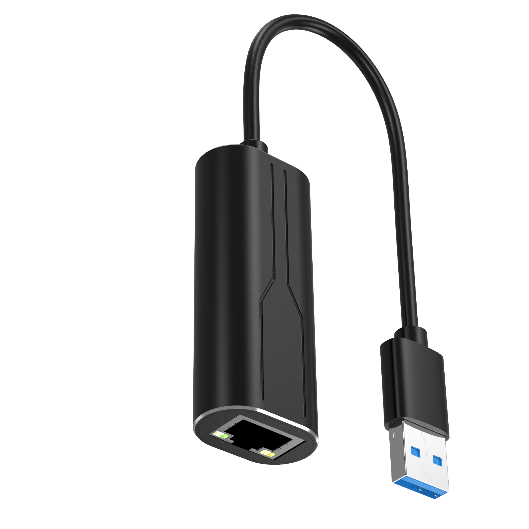 Portable USB To 1000Mbps Gigabit Ethernet Adapter, 15cm for MacBook/Windows USB-A To RJ45
