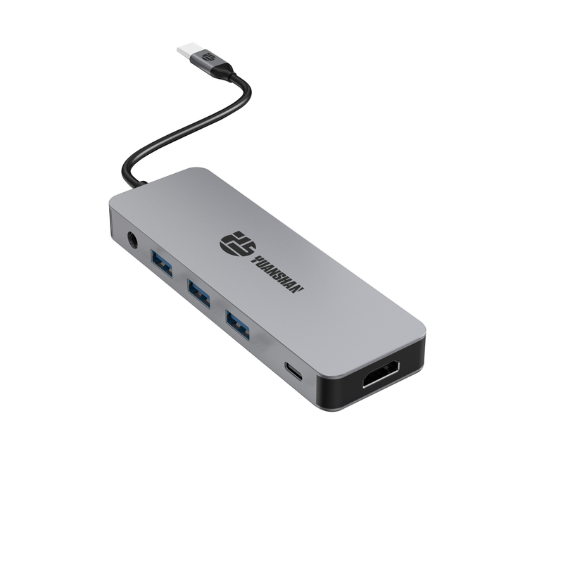 12 In 1 USB C Hubs met 2 x HDMI 4K 60Hz + DP + PD 100W + Type C Gegevens + 3 x USB A 3.0 + RJ45 1000 Mbps + 3,5 mm Audio/Mic + SD + TF -kaartlezer Multi -poort Docking Station