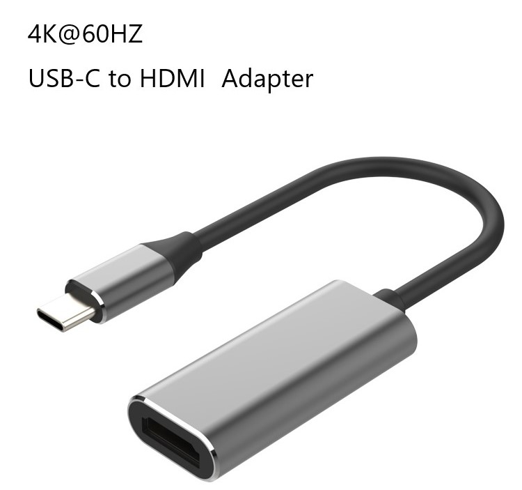 Type-C to HDMI Adapter: Female HDMI Port with 4K @ 60Hz Ultra High Definition Output
