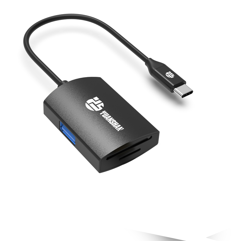3 IN 1 USB OTG type c plug Card reader hub SD+TF 2.0 USB A 3.0