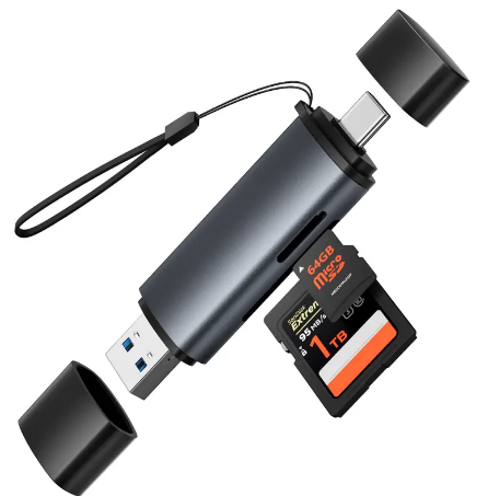 What does a USB card reader do?