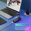 5 IN 1 USB-A/C 3.1 10Gbps PD 100W LAN 1000Mbps fast charging fast data transfer multifunction usb c hub laptop splitter docking station for laptop