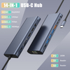14 IN 1 Docking station 4K60HZ Dual HDMI RJ45 USB-A 3.1 3.0 2.0 multifunction Charging+Data Transfer+Video Output+Reader Card+Network+Call Function USB C HUB docking station for laptop/Macbook
