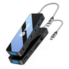 Mirror face 13 IN 1 usb c hubs with 2 x HDMI 4K 30HZ + VGA + PD 100W + Type C Data + 3 x USB A 3.0 + RJ45 1000Mbps + 3.5mm Audio + SD + TF card reader multi port docking station