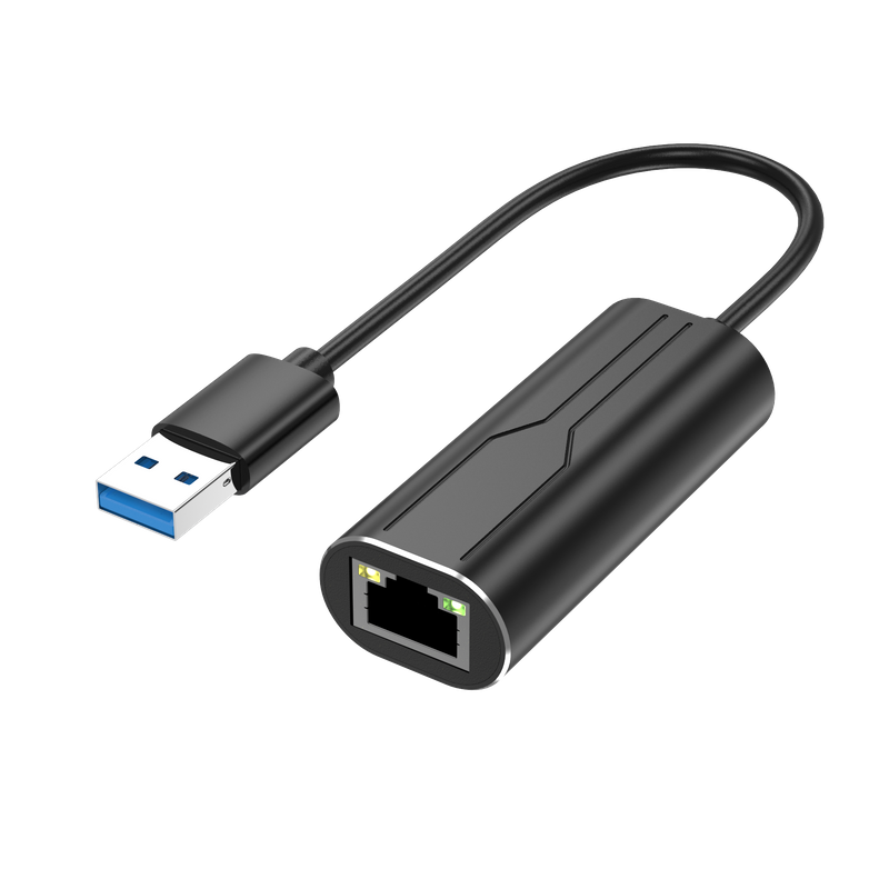 Portable USB To 1000Mbps Gigabit Ethernet Adapter, 15cm for MacBook/Windows USB-A To RJ45