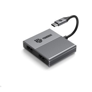 ONEVAN 4-in-1 USB-C naar Dual HDMI Hub - 4K & PD Snelladen ONEVAN 4-in-1 USB-C naar Dual HDMI Hub - 4K & PD Snelladen