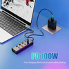 5 IN 1 USB-A/C 3.1 10Gbps PD 100W LAN 1000Mbps fast charging fast data transfer multifunction usb c hub laptop splitter docking station for laptop
