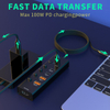 6 IN 1 USB 3.1 Type c 3.1 10Gbps HD 4K60HZ fast charging PD 100W multifunction usb c hub laptop splitter adapter docking station