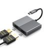 2 IN 1 Type C to 2 x HDMI 4K60HZ USB C HUB HDMI adapter splitter for laptop/Macbook
