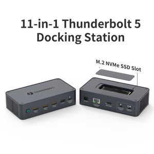 11-in-1 Thunderbolt 5 Docking Station with 80Gbps, 8K, 140W PD & M.2 NVMe SSD