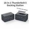 18-in-1 Thunderbolt 5 Docking Station, 8K@60Hz Triple Display MST Hub with 140W PD 3.1 Charging, M.2 NVMe SSD Slot, 2.5Gbps Ethernet for MacBook Pro M5 & Windows Laptop