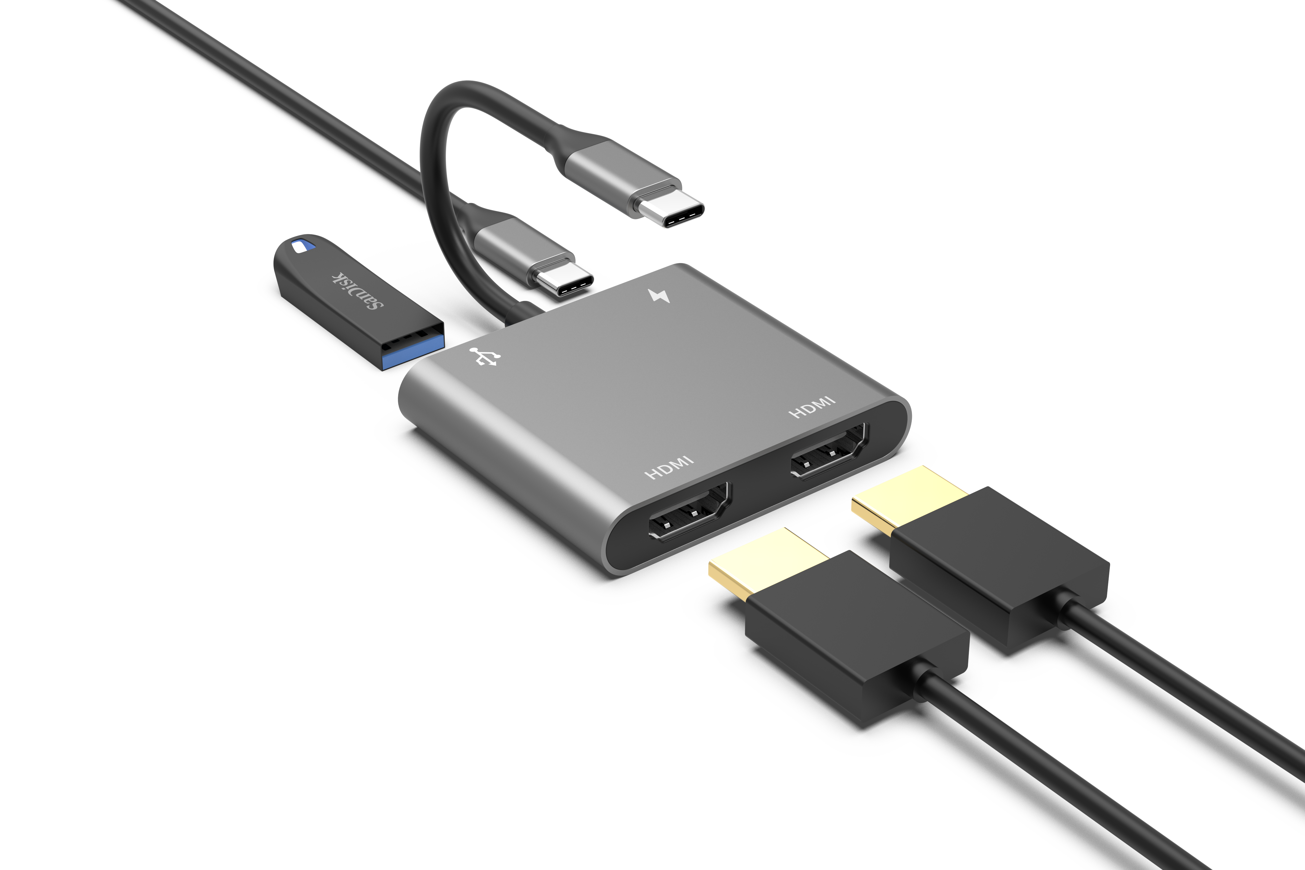 USB C docking station physical design and layout