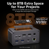 18-in-1 Thunderbolt 5 Docking Station, 8K@60Hz Triple Display MST Hub with 140W PD 3.1 Charging, M.2 NVMe SSD Slot, 2.5Gbps Ethernet for MacBook Pro M5 & Windows Laptop