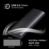 M.2 NVMe SSD Enclosure, USB-C 10Gbps - YSTC583S
