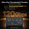 18-in-1 Thunderbolt 5 Docking Station, 8K@60Hz Triple Display MST Hub with 140W PD 3.1 Charging, M.2 NVMe SSD Slot, 2.5Gbps Ethernet for MacBook Pro M5 & Windows Laptop