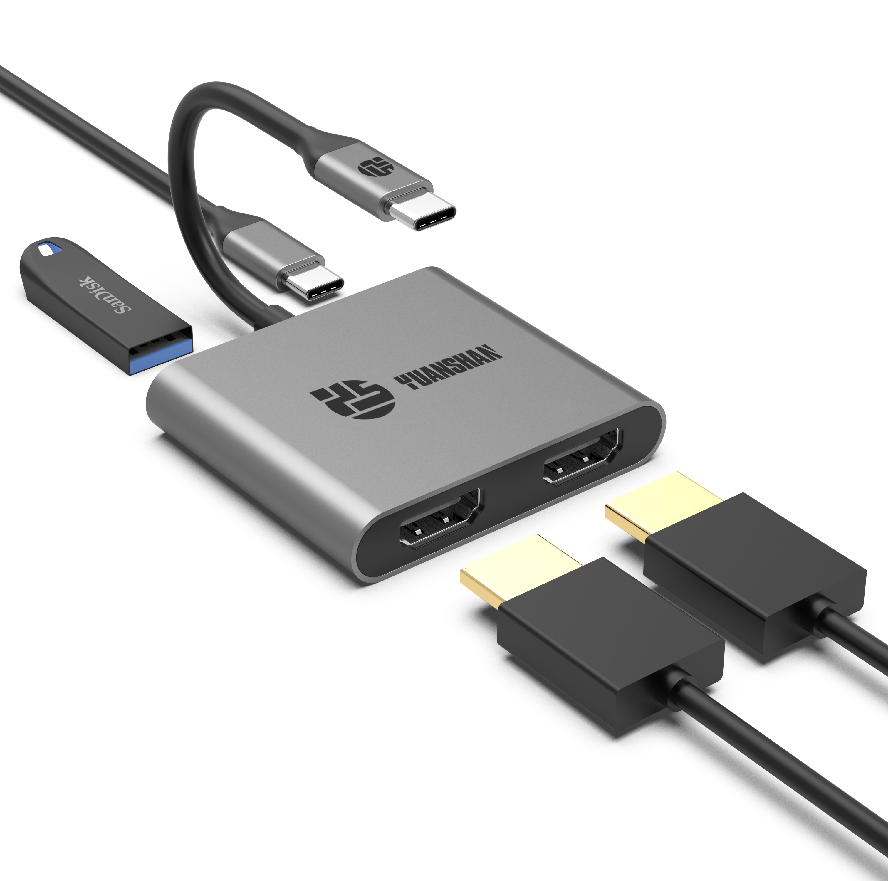 &iquest;Qu&eacute; dise&ntilde;o de estaci&oacute;n de acoplamiento USB-C se adapta a monitores duales?