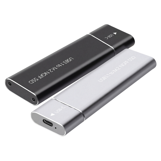 YSTC581G carcasă subțire gri USB-C pentru SSD-uri M.2 PCIe NVMe și SATA